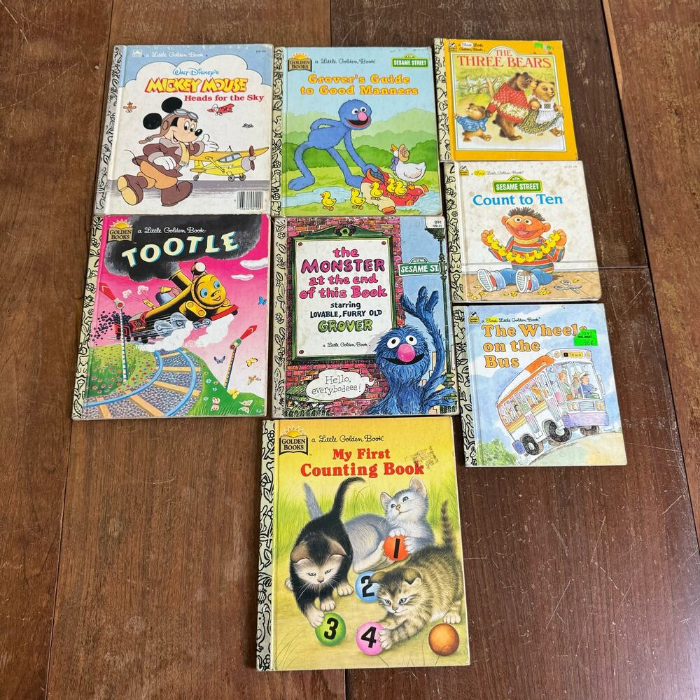 Golden Books VINTAGE 70s 80s 90s Disney Sesame Street Classic Story Books